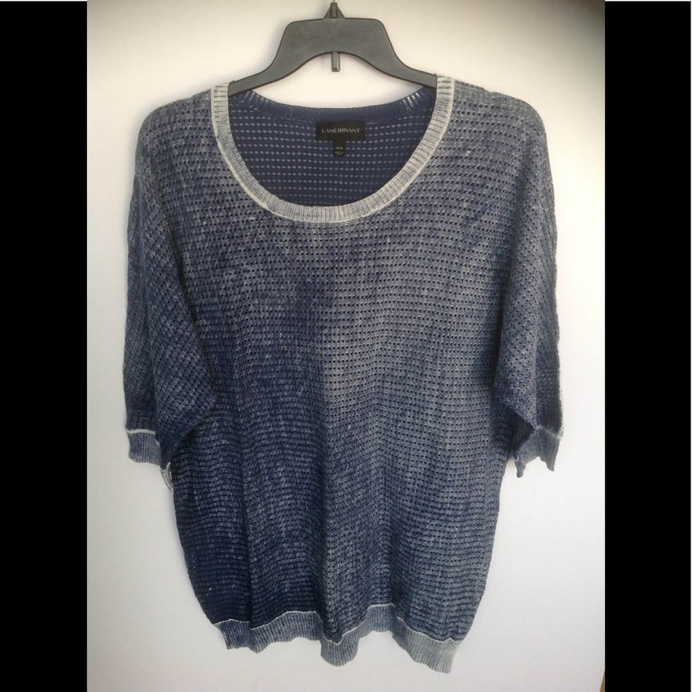Lane Bryant Sweatshirt - 3/4 Sleeve - Blue - 18/20